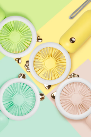 ​2-in-1 Mini Portable Fan & Night Light - USB Rechargeable