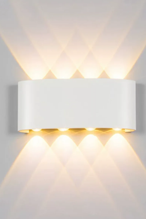 8W IP65 Waterproof LED Wall Sconce Light | Indoor Outdoor | Warm White 2700K