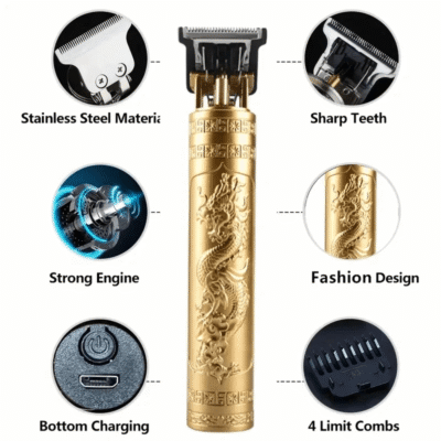 Vintage T9 Professional Electric Hair Clipper & Beard Trimmer for Men