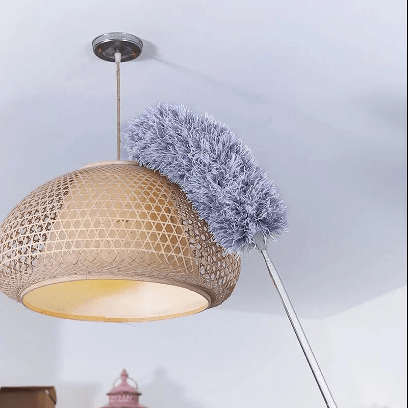 Extendable Microfiber Fan Duster with Telescoping Stainless Steel Pole & Bendable Head - Image 6