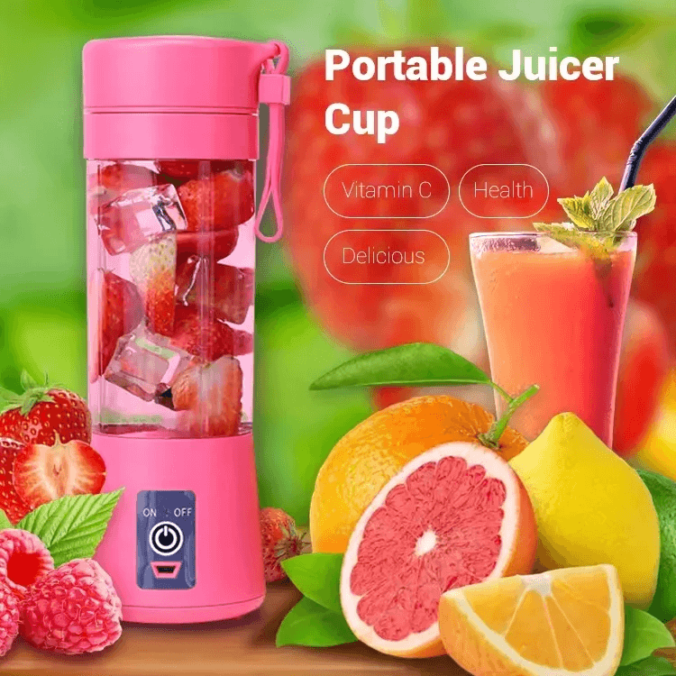 Portable USB Rechargeable Juicer Blender Cup – 6 Blades (380ml) - Image 2