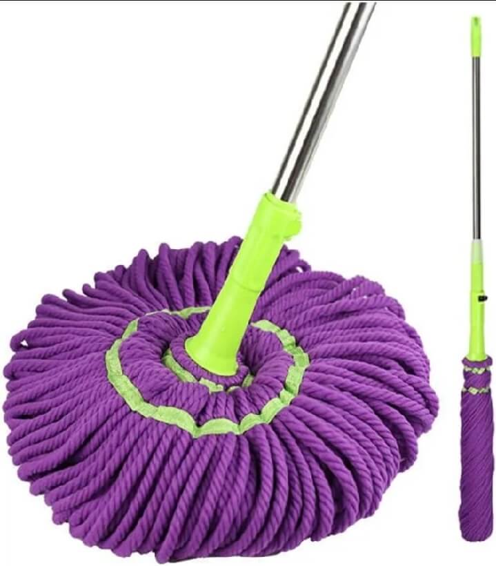 Self-Twisting Microfiber Magic Spin Mop with Long Stainless Steel Handle - Image 3