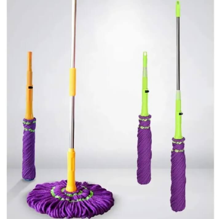 Self-Twisting Microfiber Magic Spin Mop with Long Stainless Steel Handle - Image 5