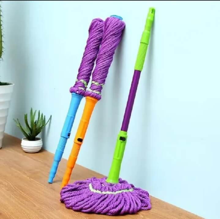 Self-Twisting Microfiber Magic Spin Mop with Long Stainless Steel Handle - Image 2