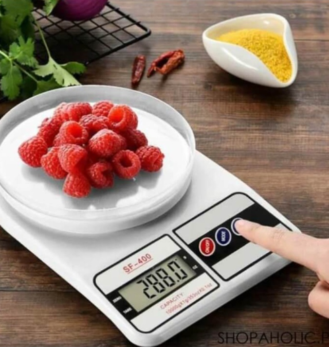 SF-400 Digital Kitchen Scale 10kg with LCD Display & Tare Function