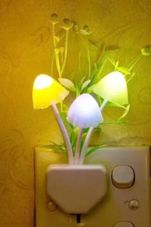 Bedside Sensor Mushroom Night Light Plug-in LED Multi-Color Romantic Home Decoration 50g 1W