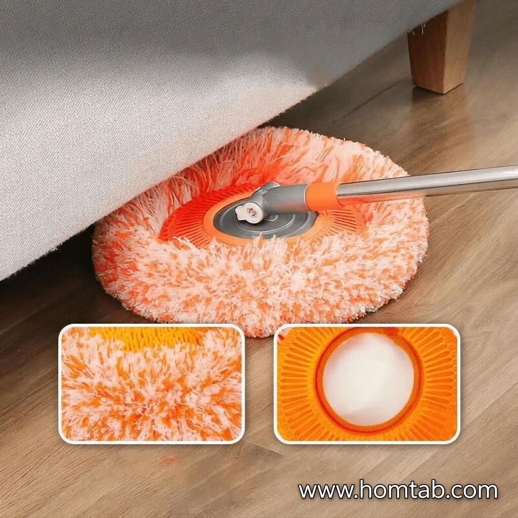 Rotating Sunflower Cleaning Mop with Adjustable Long Handle - Image 3