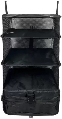 Portable 3-Layer Hanging Travel Organizer & Luggage Shelves - Image 2