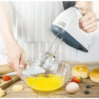 7-Speed Electric Hand Mixer & Egg Beater with Stainless Steel Attachments