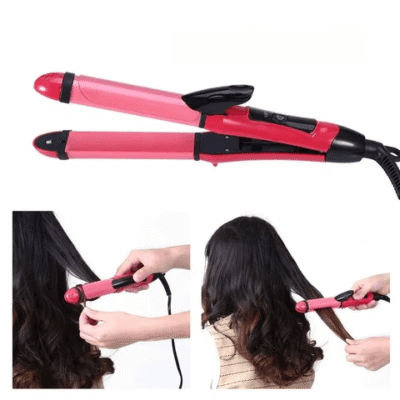 2 in 1 Hair Straightener and Curler - Professional Ceramic Flat Iron & Curling