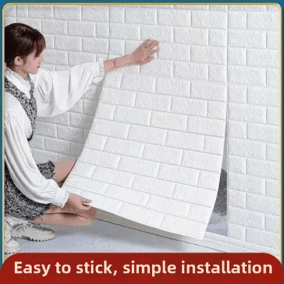 3D Self-Adhesive Brick Wall Sticker (70x77 cm)